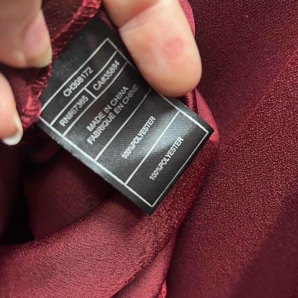 Cupcakes & Cashmere Burgundy Shift Dress Sleeveless Wine Red Purple Size Small - Picture 8 of 8